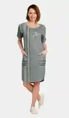 Серый платье женское с коротким рукавом, большие размеры