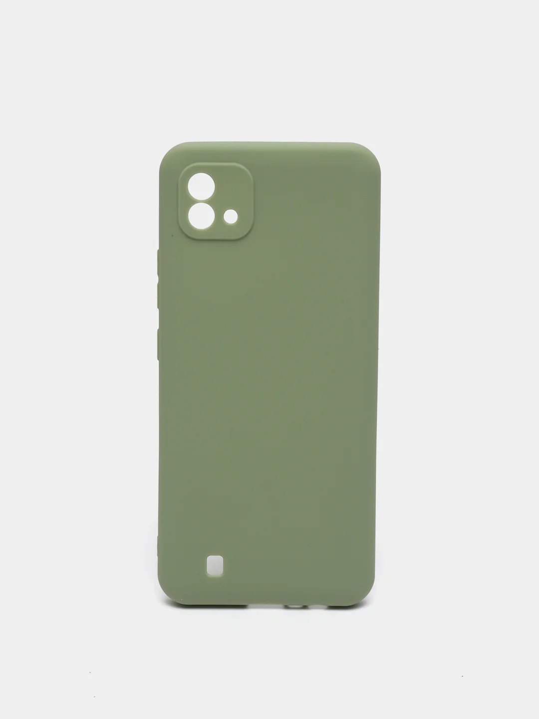 Оливковый чехол для Realme C20/C11 (2021) силиконовый матовый однотонный