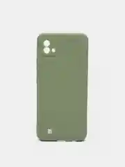 Оливковый чехол для Realme C20/C11 (2021) силиконовый матовый однотонный