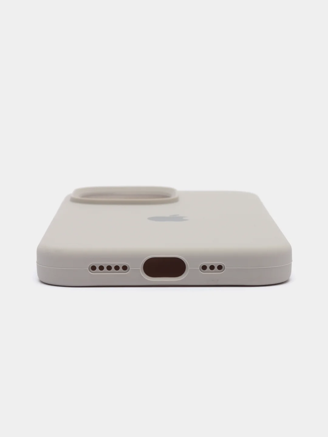 Светло-бежевый чехол iPhone 13 Pro 6.1" Силиконовый с логотипом (Silicone Case) Закрытый низ