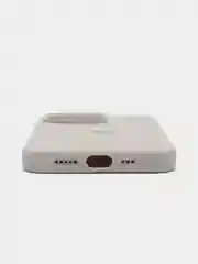 Светло-бежевый чехол iPhone 13 Pro 6.1" Силиконовый с логотипом (Silicone Case) Закрытый низ