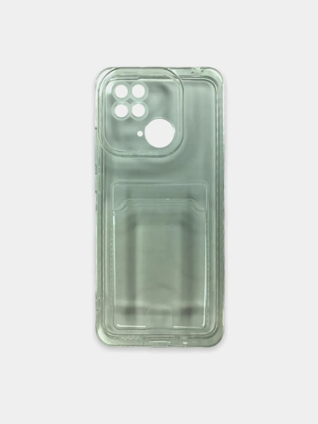 Чехол для Xiaomi Redmi 10C / Poco C40, Сяоми Редми 10С, прозрачный, с карманом для карты