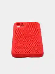 Красный чехол силиконовый с перфорацией для Айфон  iPhone 11 /11 Pro / 11 Pro Max / 12