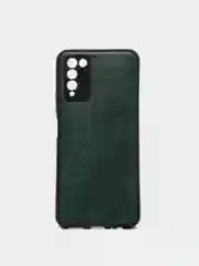 Зеленый силиконовый чехол накладка для Honor 10X Lite с текстурой кожи (под кожу)