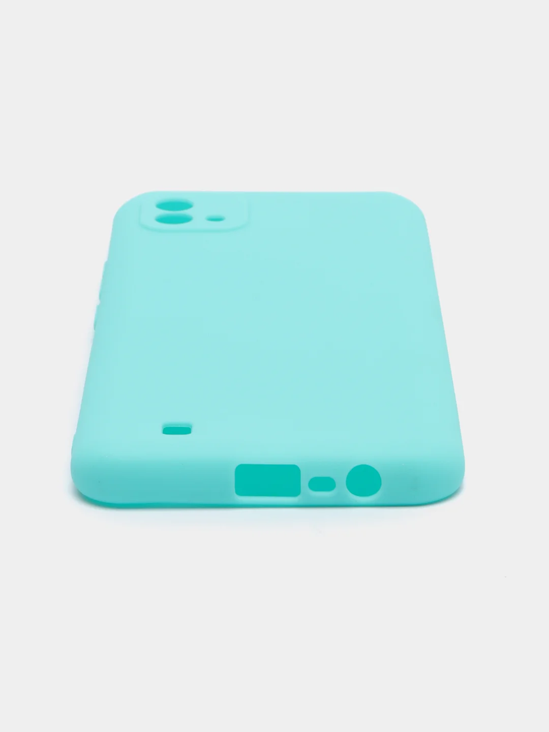 Бирюзовый чехол для Realme C20/C11 (2021) силиконовый матовый однотонный