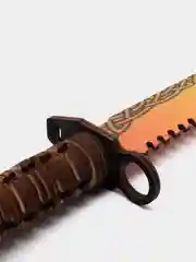 Желтый деревянный игрушечный штык-нож лак "М9. Легенда КС:ГО" (CS:GO)