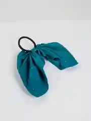 Зеленый заколка, резинка, бант атласный тканевый для волос