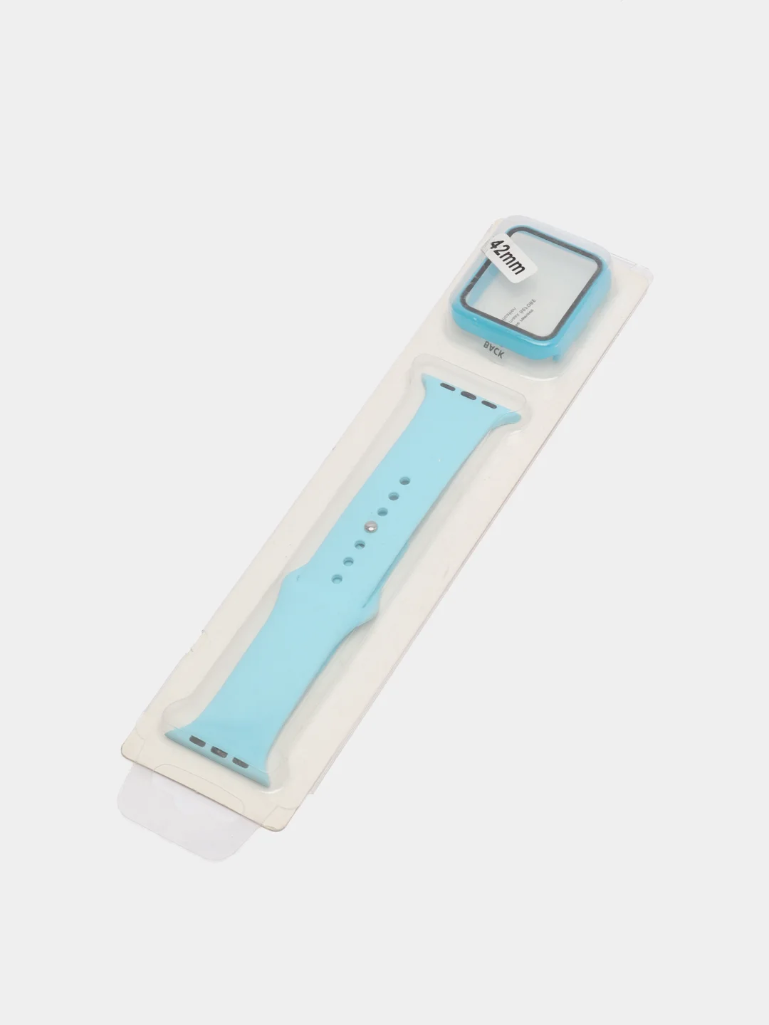 Голубой ремешок, бампер и стекло Apple Watch Classic 38 40 42 44 mm Series 1, 2, 3, 4, 5, 6, SE