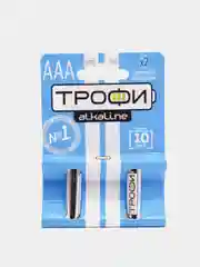 Батарейки алкалиновые Трофи AA / AAA (2 шт.), (пальчиковые / LR6, мизинчиковые / LR03)