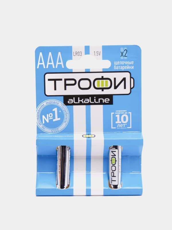 Батарейки алкалиновые Трофи AA / AAA (2 шт.), (пальчиковые / LR6, мизинчиковые / LR03)