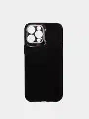 Черный чехол iPhone 12 Pro Max пластиковый матовый ультратонкий  с защитой камеры