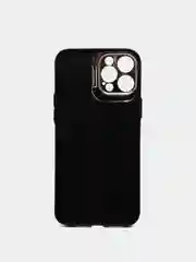 Черный чехол iPhone 12 Pro Max пластиковый матовый ультратонкий  с защитой камеры