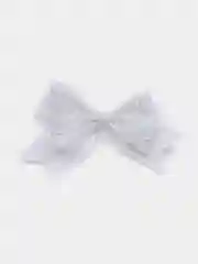 Резинка для волос "Двойной бантик с бусинками", 10 х 9,5 см, белый