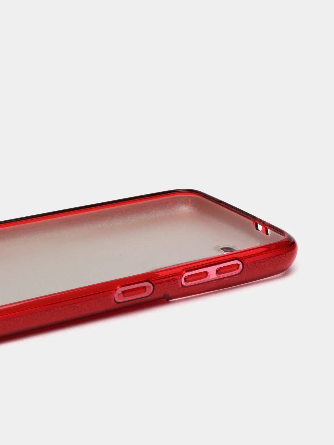 Красный чехол блестящий Samsung Galaxy S21, накладка c блёстками Самсунг S 21