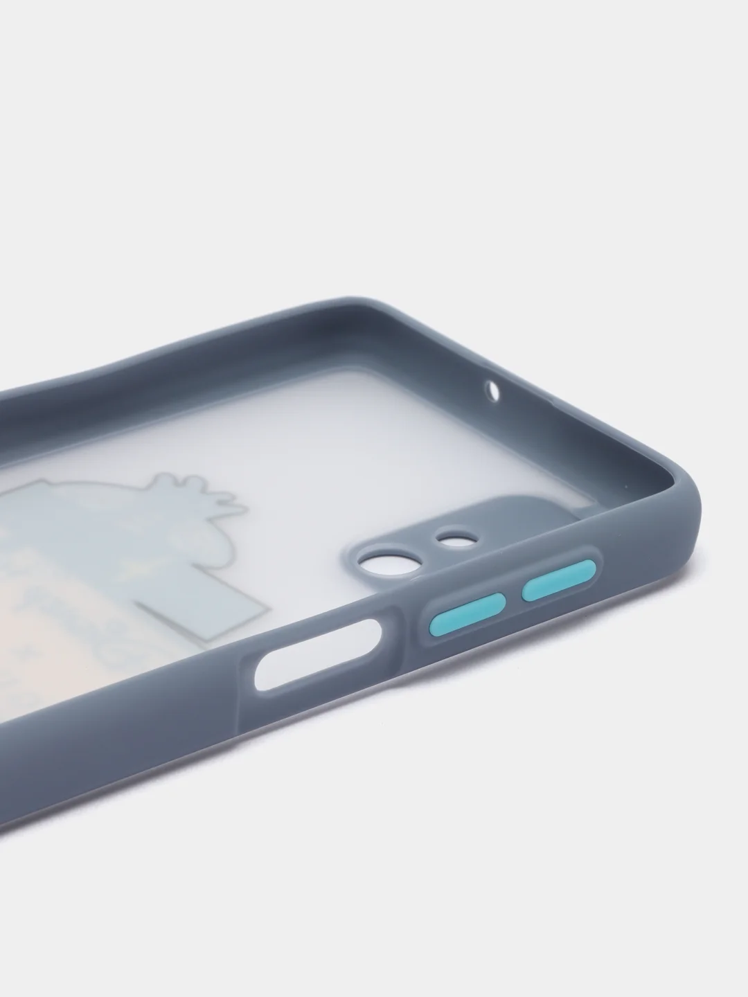 Небесно-голубой чехол для Samsung A02, A02S, A32, A52, A12, A51, M12, M51 с картинкой / рисунком