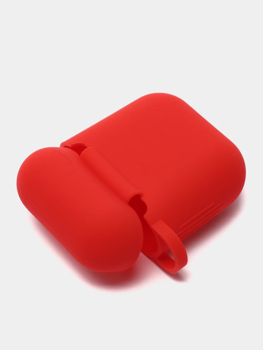 Красный чехол для наушников Apple AirPods 1, AirPods 2 силиконовый