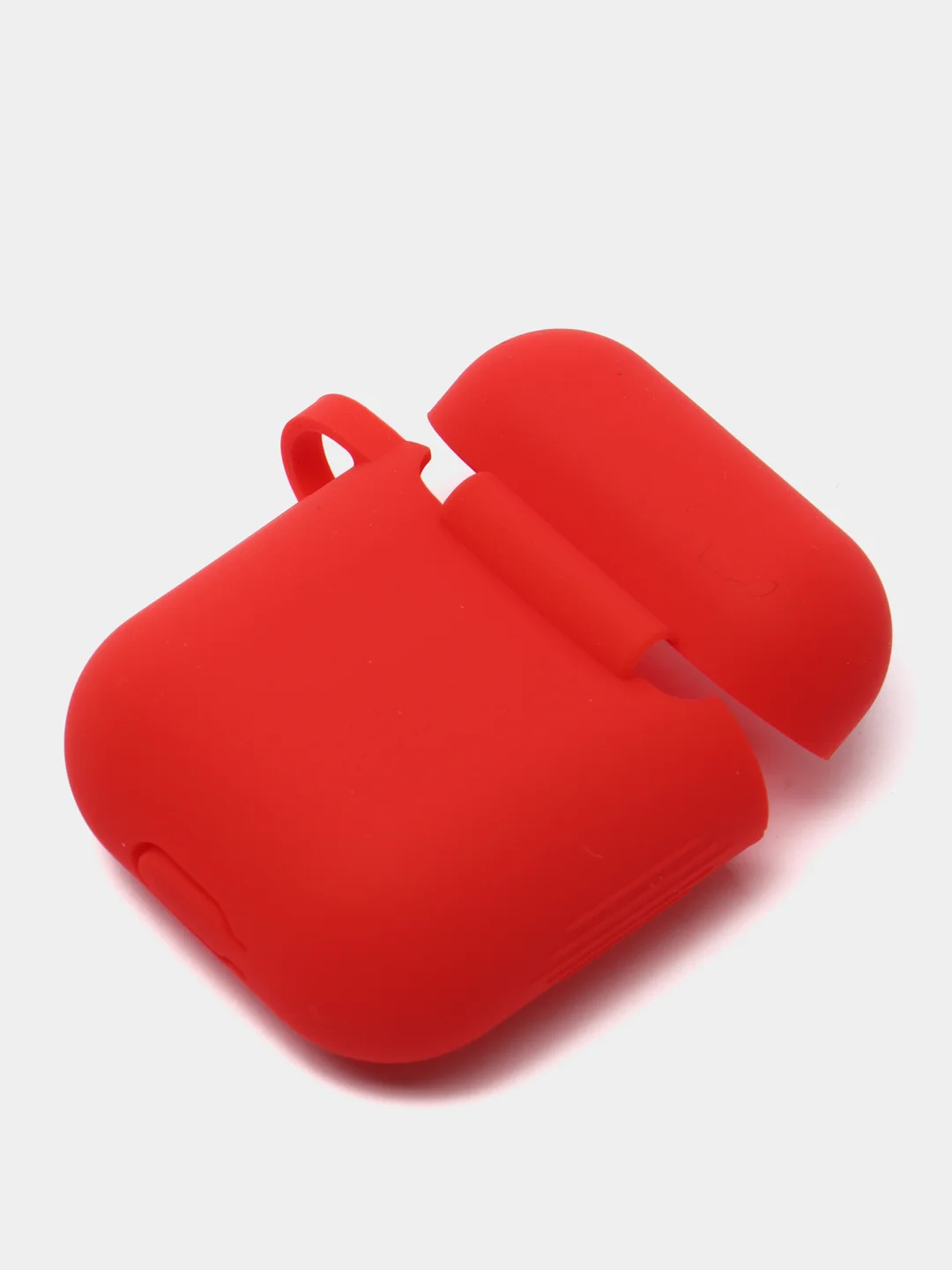 Красный чехол для наушников Apple AirPods 1, AirPods 2 силиконовый
