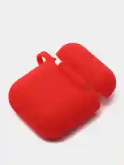 Красный чехол для наушников Apple AirPods 1, AirPods 2 силиконовый