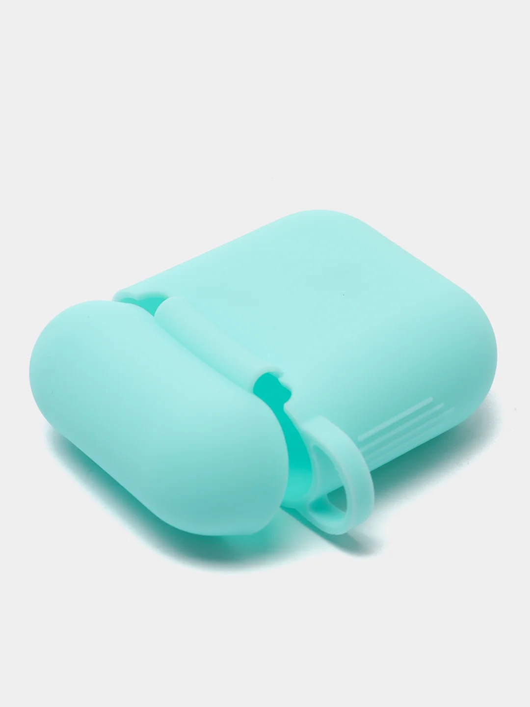 Голубой чехол для наушников Apple AirPods 1, AirPods 2 силиконовый