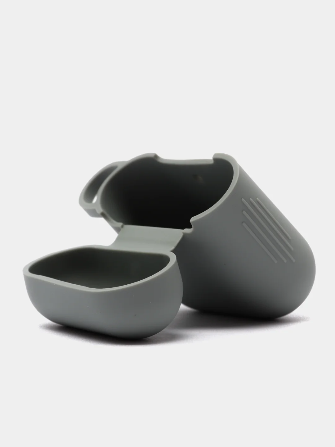 Серый чехол для наушников Apple AirPods 1, AirPods 2 силиконовый