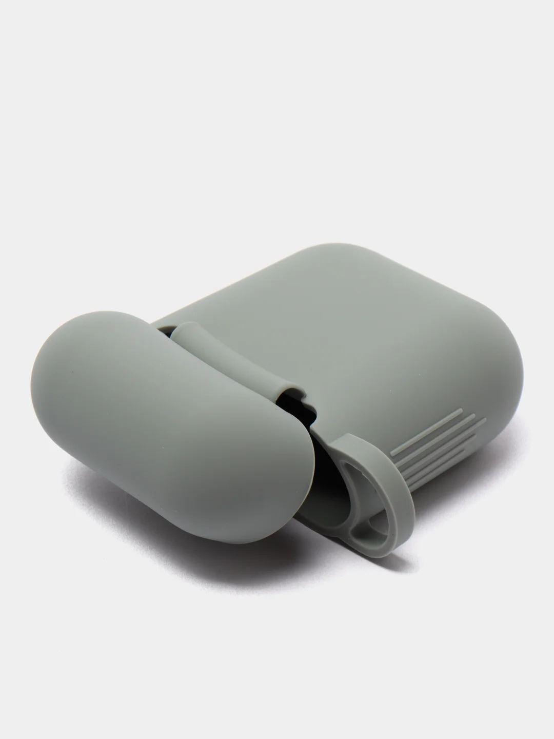 Серый чехол для наушников Apple AirPods 1, AirPods 2 силиконовый