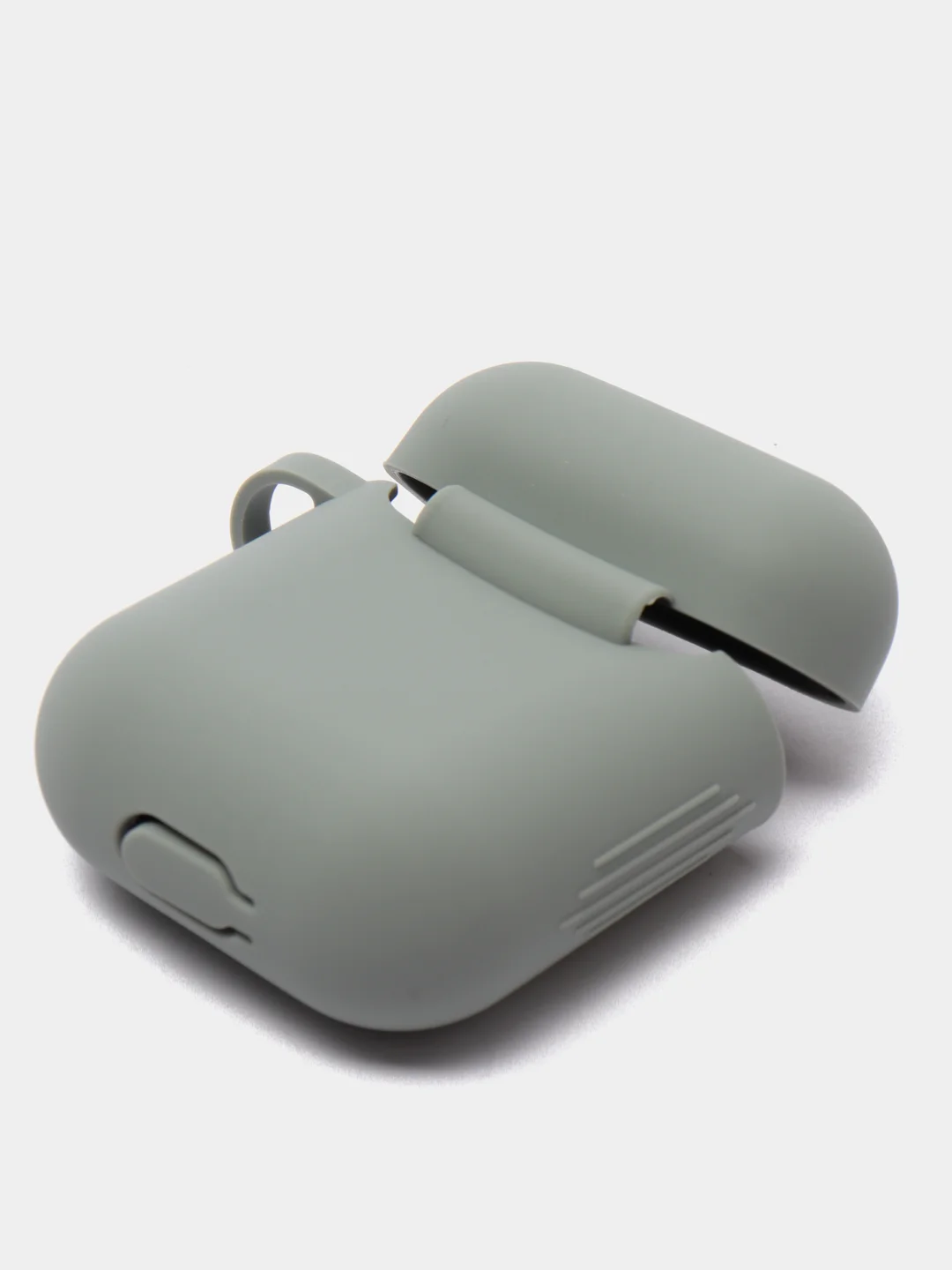 Серый чехол для наушников Apple AirPods 1, AirPods 2 силиконовый