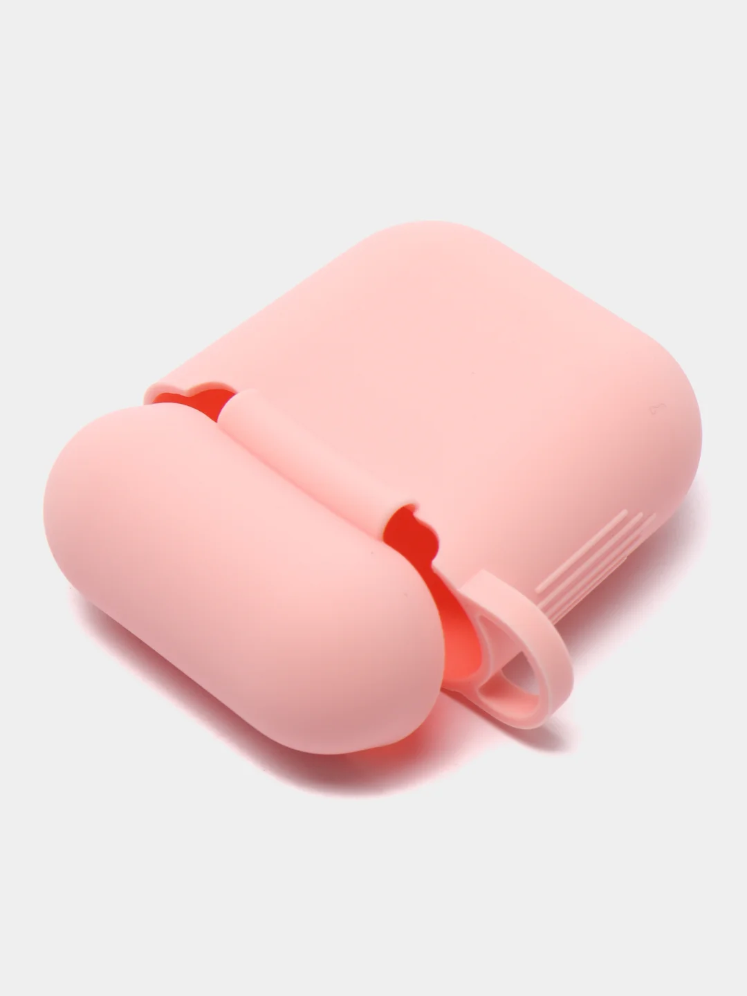 Розовый чехол для наушников Apple AirPods 1, AirPods 2 силиконовый