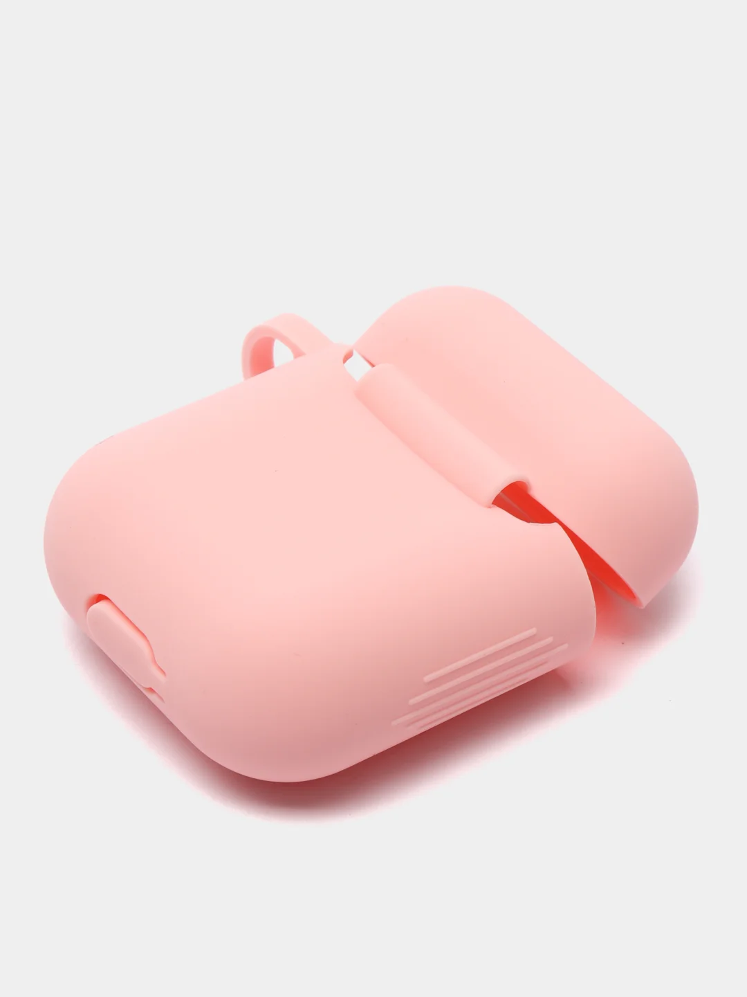 Розовый чехол для наушников Apple AirPods 1, AirPods 2 силиконовый