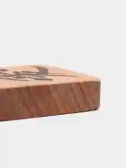 Брелок для ключей с японскими символами, из дерева