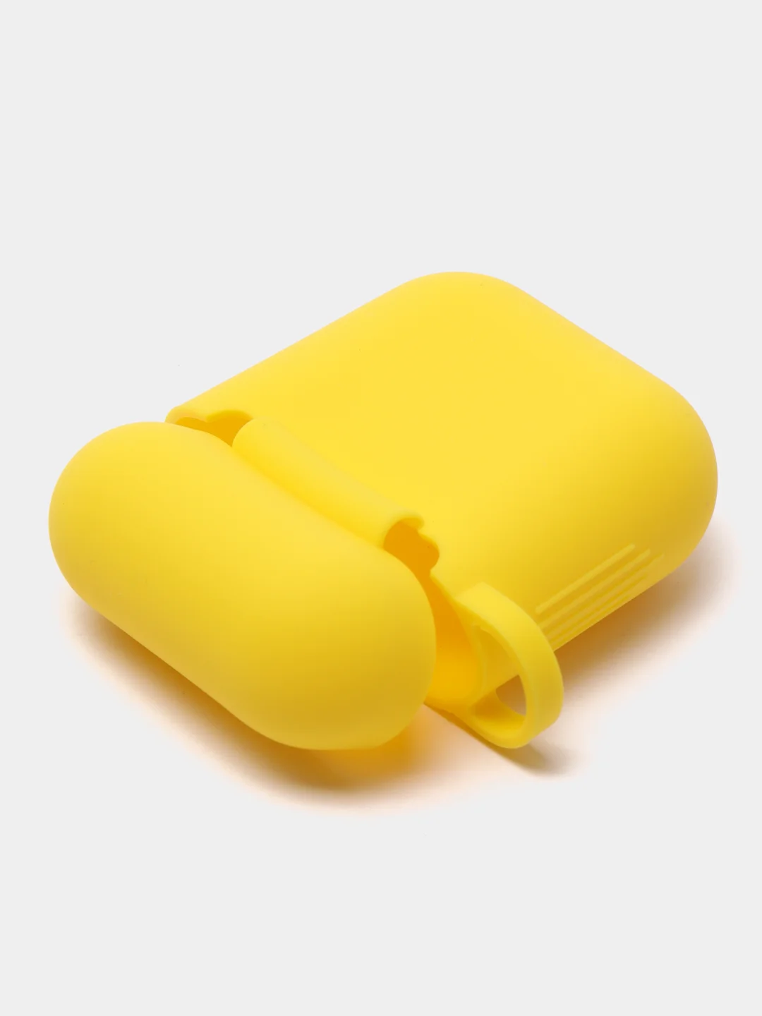 Желтый чехол для наушников Apple AirPods 1, AirPods 2 силиконовый