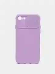 Лавандовый чехол iPhone 7 / 8 / SE 2020 силиконовый с закрывающейся камерой