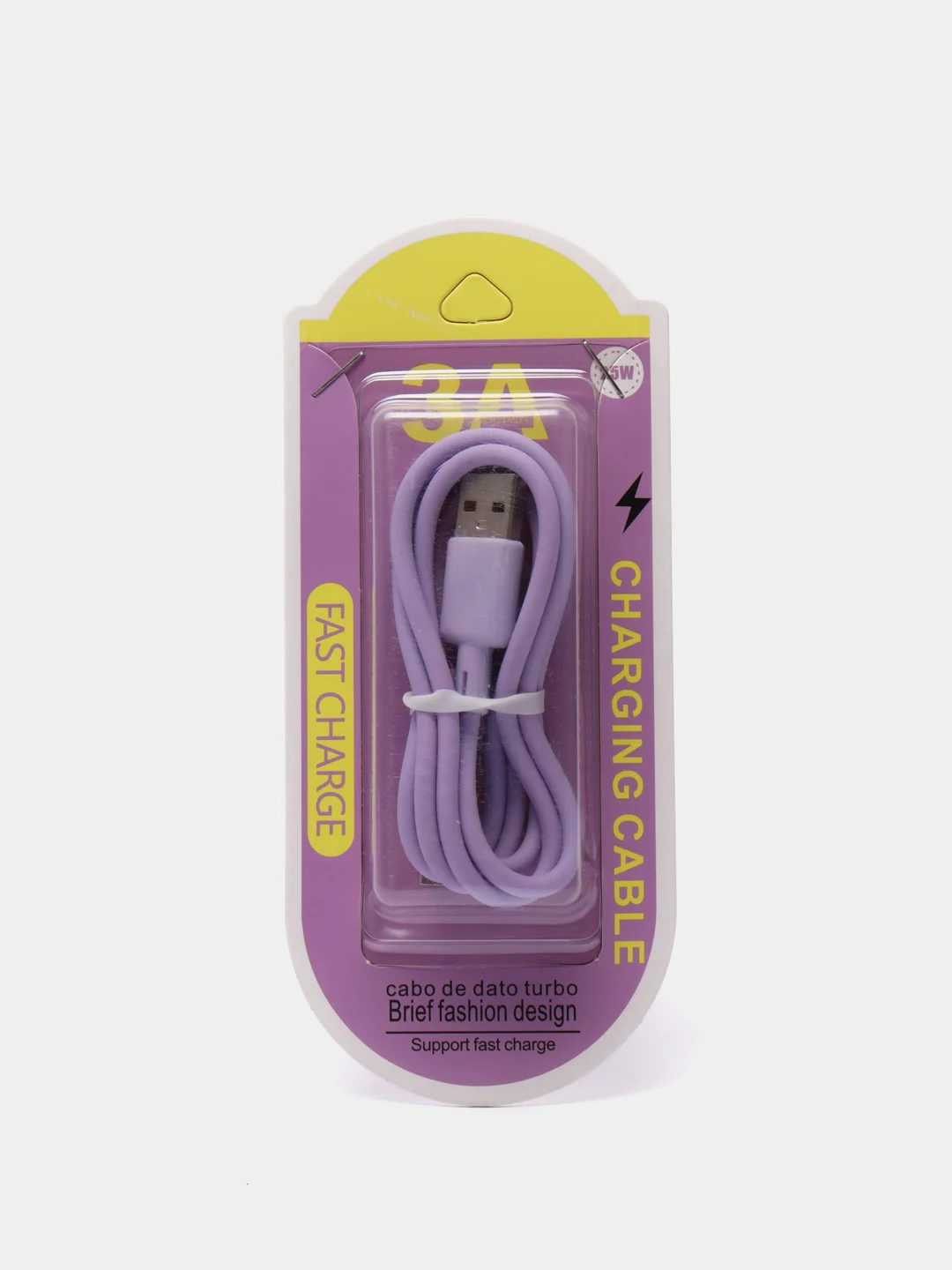 Фиолетовый быстрая зарядка, кабель  Lightning/ Micro-USB/ Type-C