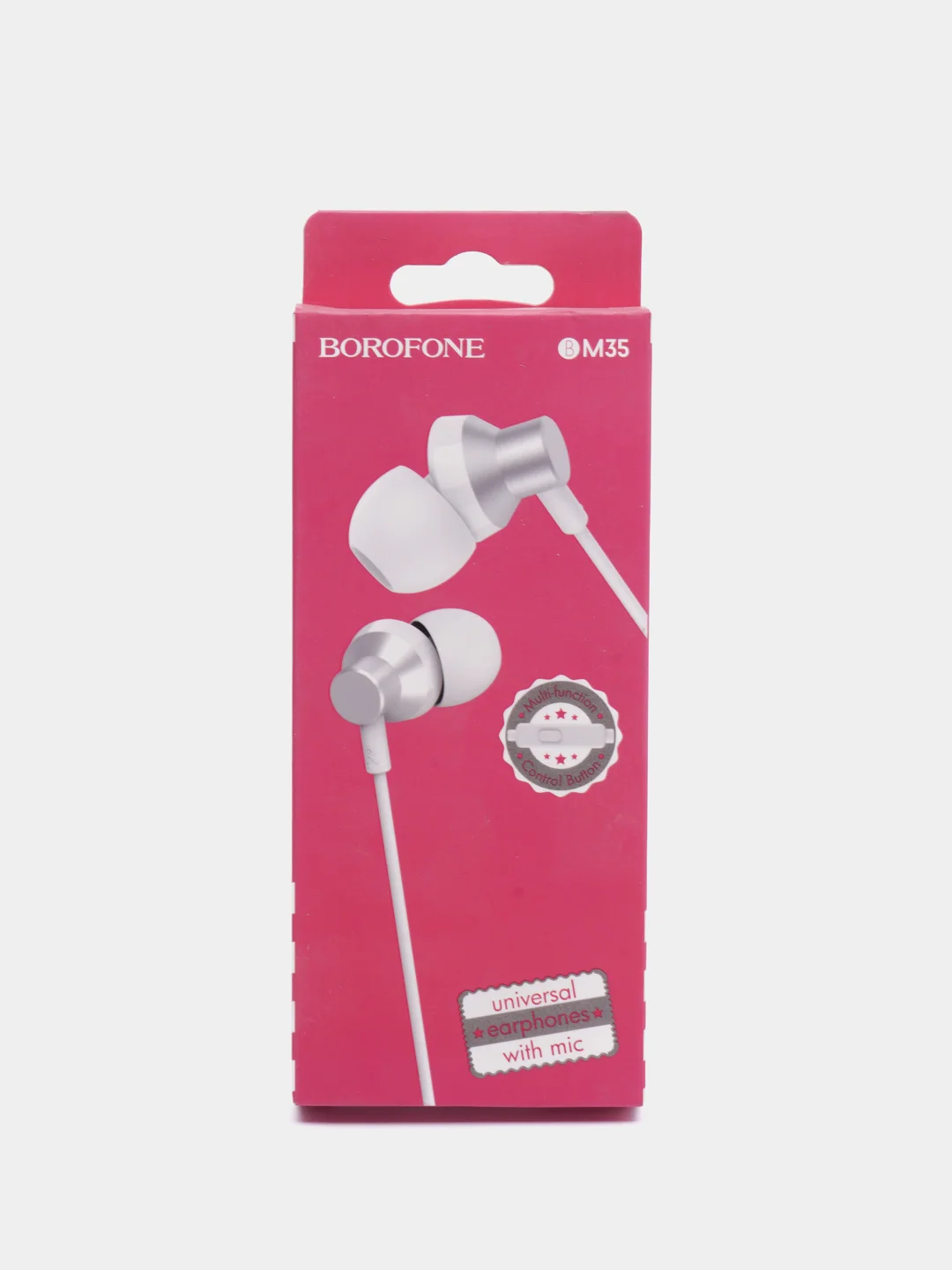 Серебряный наушники с микрофоном Borofone BM35