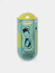 Бирюзовый быстрая зарядка, кабель  Lightning/ Micro-USB/ Type-C
