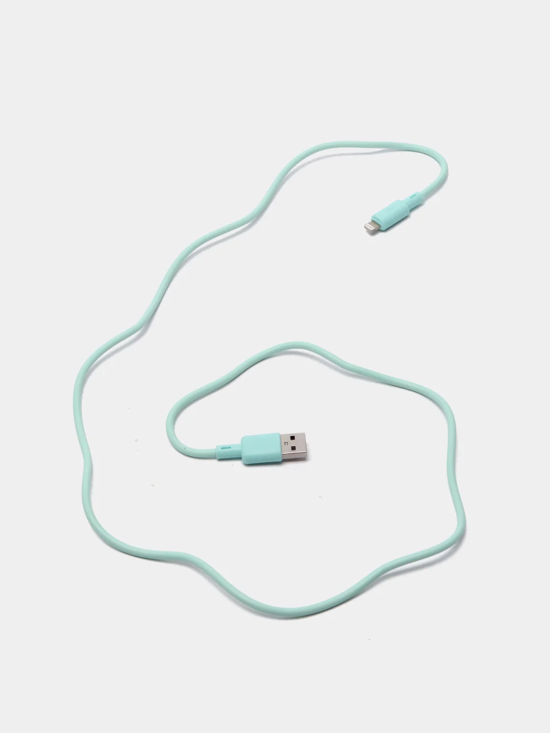 Бирюзовый быстрая зарядка, кабель  Lightning/ Micro-USB/ Type-C