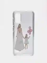 Белый чехол Samsung Galaxy A41 (Самсунг Галакси А41) прозрачный плотный с рисунком
