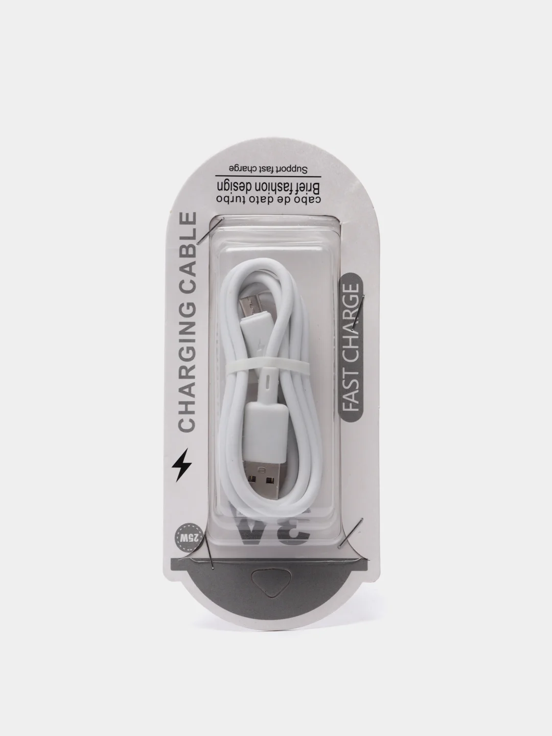 Белый быстрая зарядка, кабель  Lightning/ Micro-USB/ Type-C