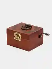 Коралловый музыкальная деревянная шкатулка-шарманка Эйфель / Якорь / Яхта
