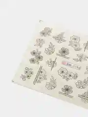 Черный наклейки для ногтей цветок