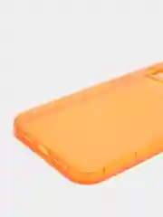 Оранжевый чехол для iPhone 12 ProMax прозрачный цветной силиконовый