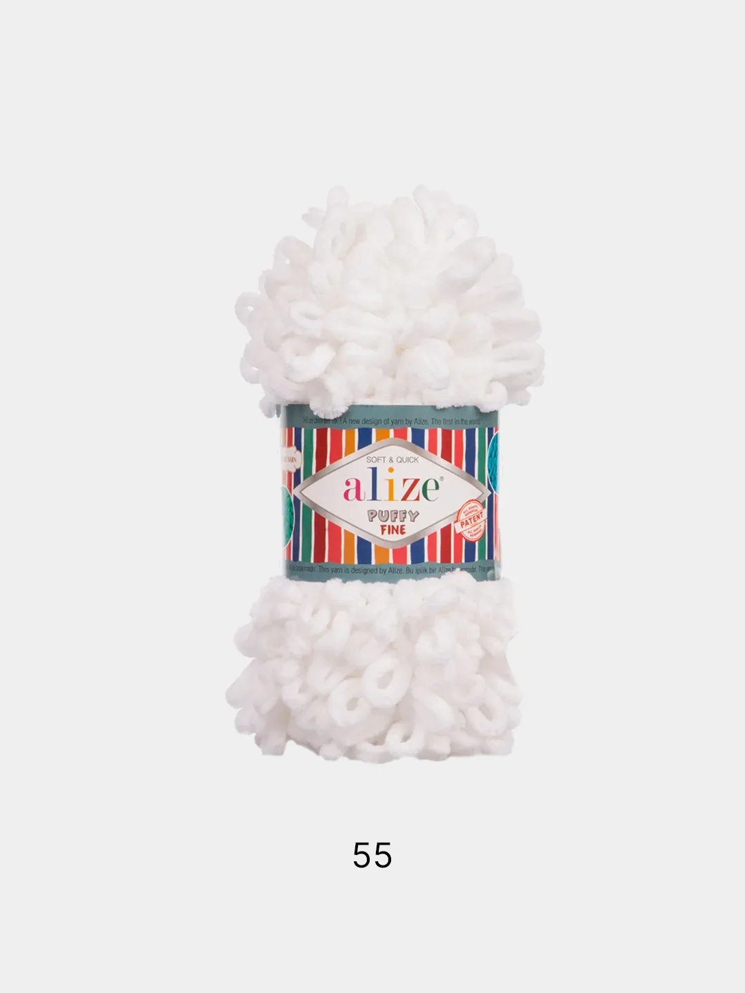 Белый puffy Fine Alize пряжа маленькими петельками