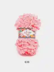 Розовый puffy Fine Alize пряжа маленькими петельками