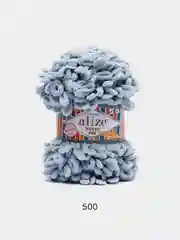 Серый металлик puffy Fine Alize пряжа маленькими петельками
