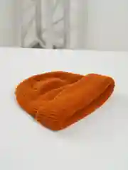 Коричневый шапка бини унисекс мягкая