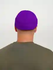 Фиолетовый шапка бини унисекс мягкая