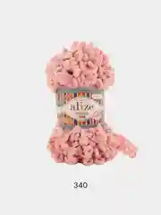 Коралловый меланж puffy Fine Alize пряжа маленькими петельками