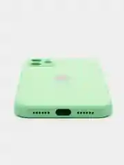 Салатовый чехол для iPhone 11, 12, 13, 12 Pro Max, 12 Pro, силиконовый, со стеклянной панелью