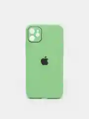 Салатовый чехол для iPhone 11, 12, 13, 12 Pro Max, 12 Pro, силиконовый, со стеклянной панелью