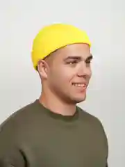 Желтый шапка бини унисекс мягкая