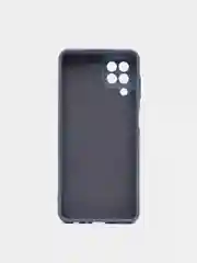 Синий меланж чехол силиконовый с микрофиброй и защитой камеры для Samsung Galaxy A22 4G (самсунг)